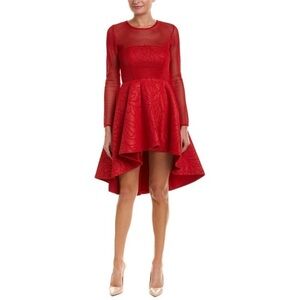 issue new york mesh dress Miss Circle New York Satin & Crystal Mesh Sheath Maxi Dress